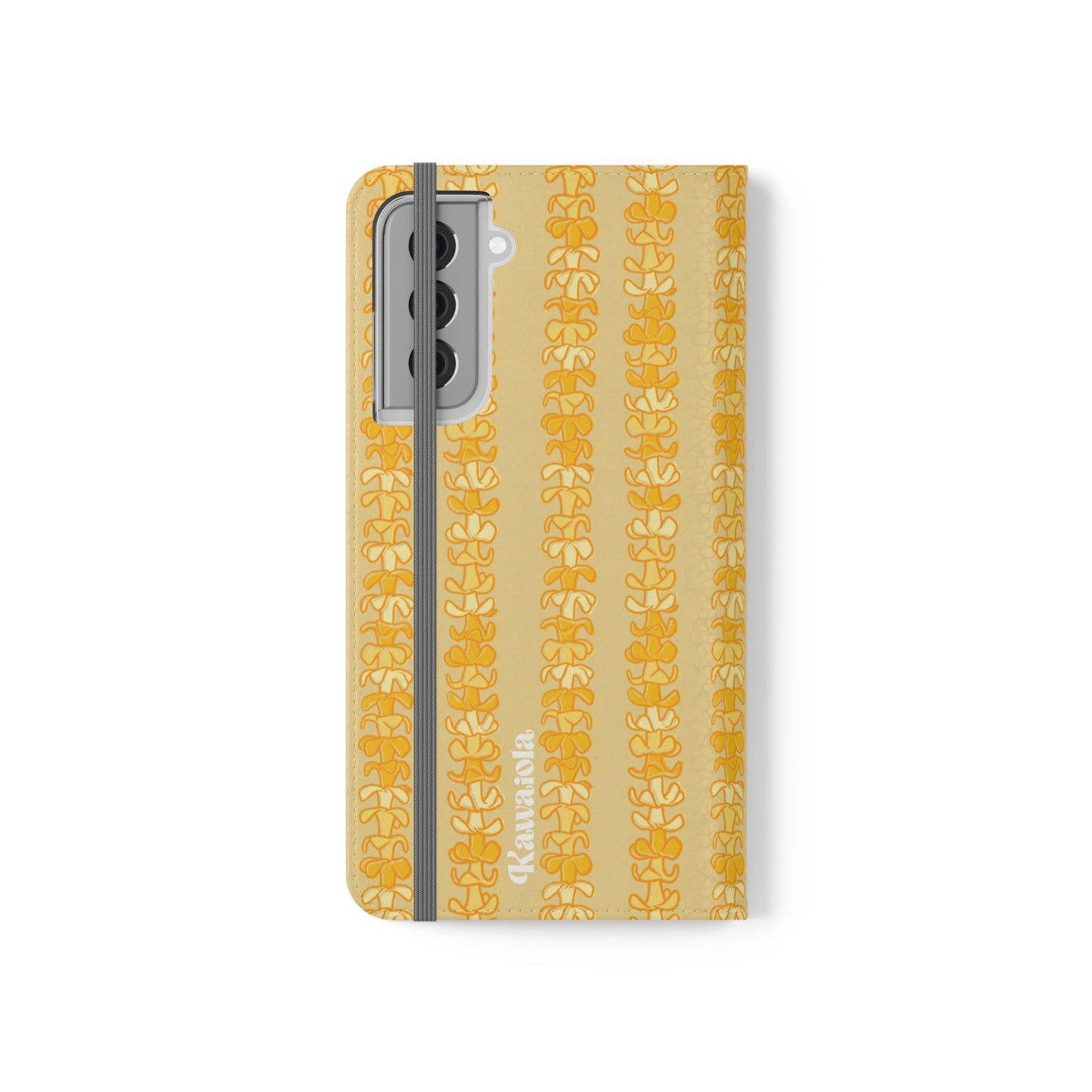 Golden Puakenikeni Lei Flip Case