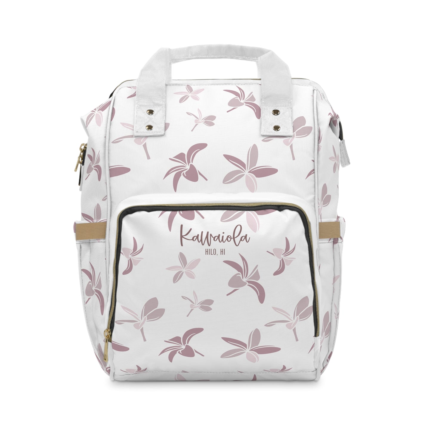 Plumeria Pattern Diaper Backpack