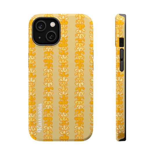 Golden Puakenikeni Lei MagSafe Tough Phone Case