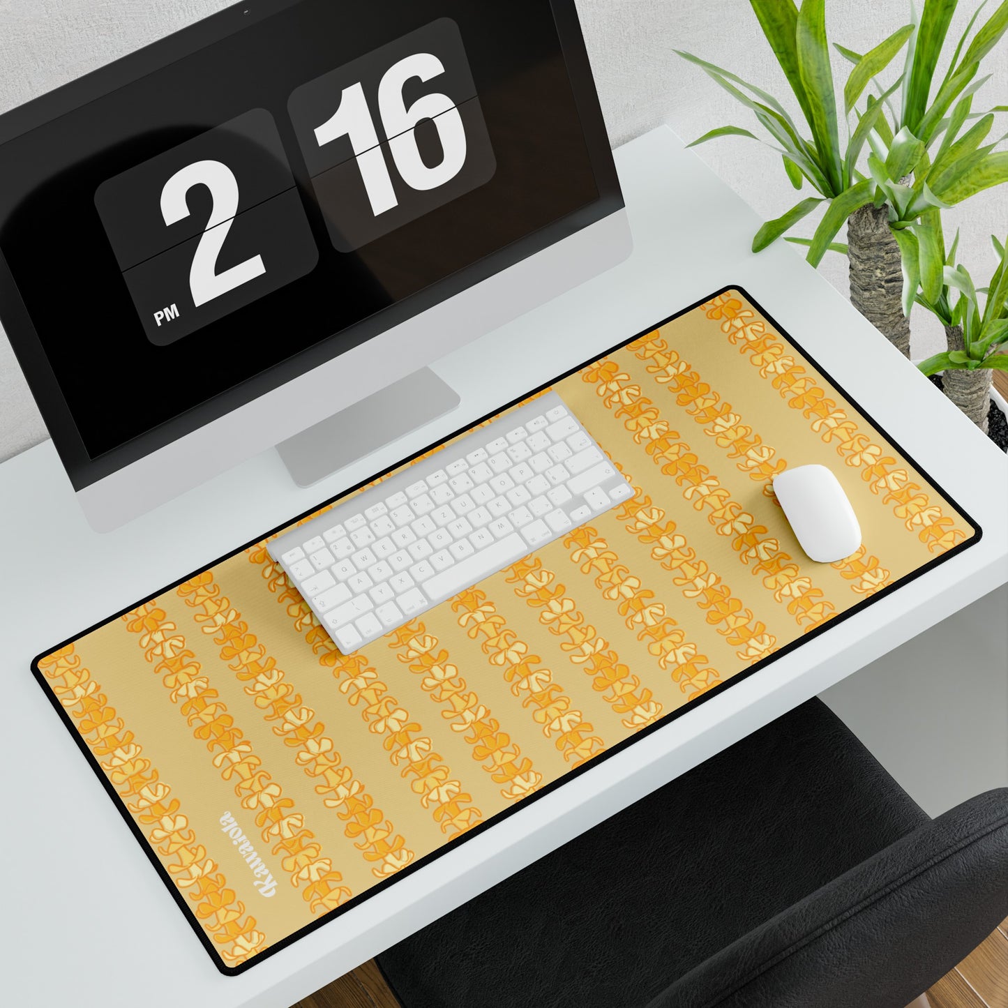 Golden Puakenikeni Desk Mat