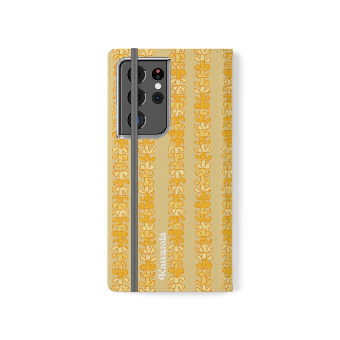 Golden Puakenikeni Lei Flip Case