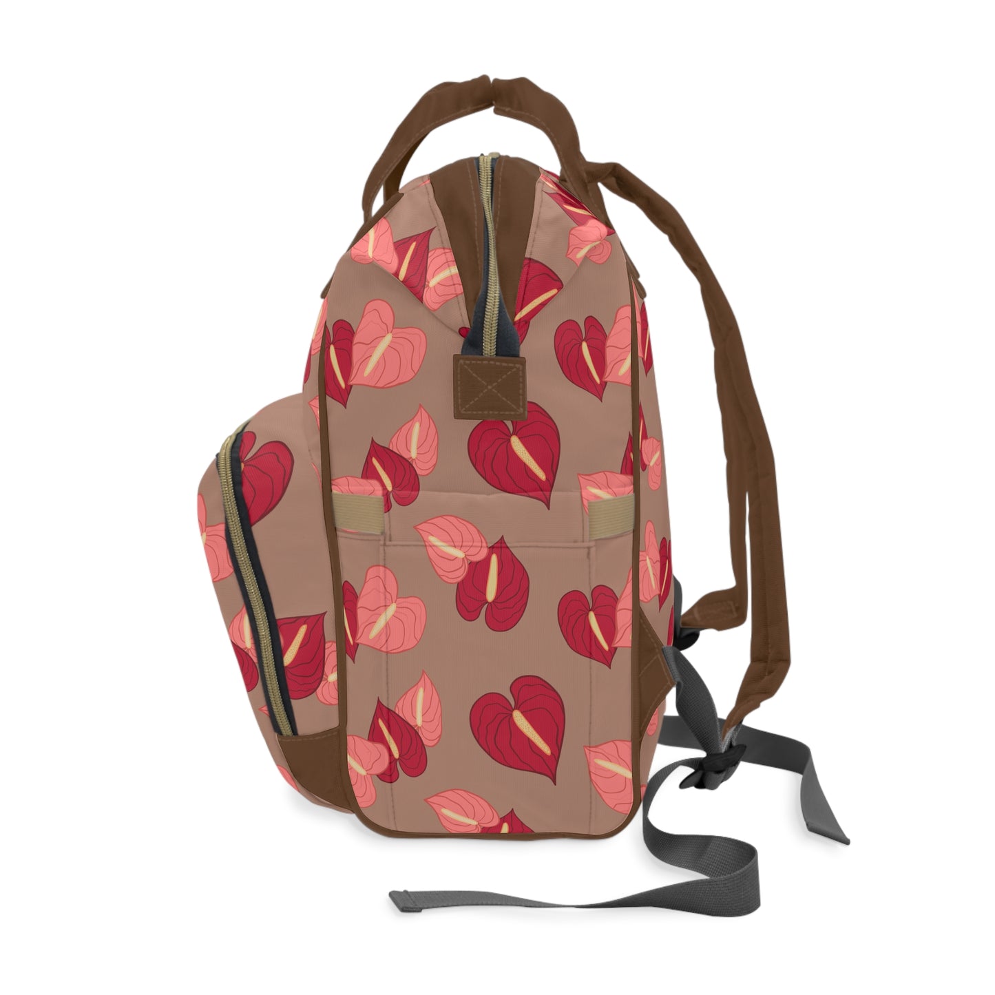 Anthrium (Red/Pink) Diaper Backpack