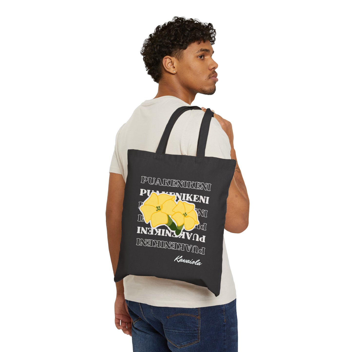 Double Puakenikeni Canvas Tote Bag