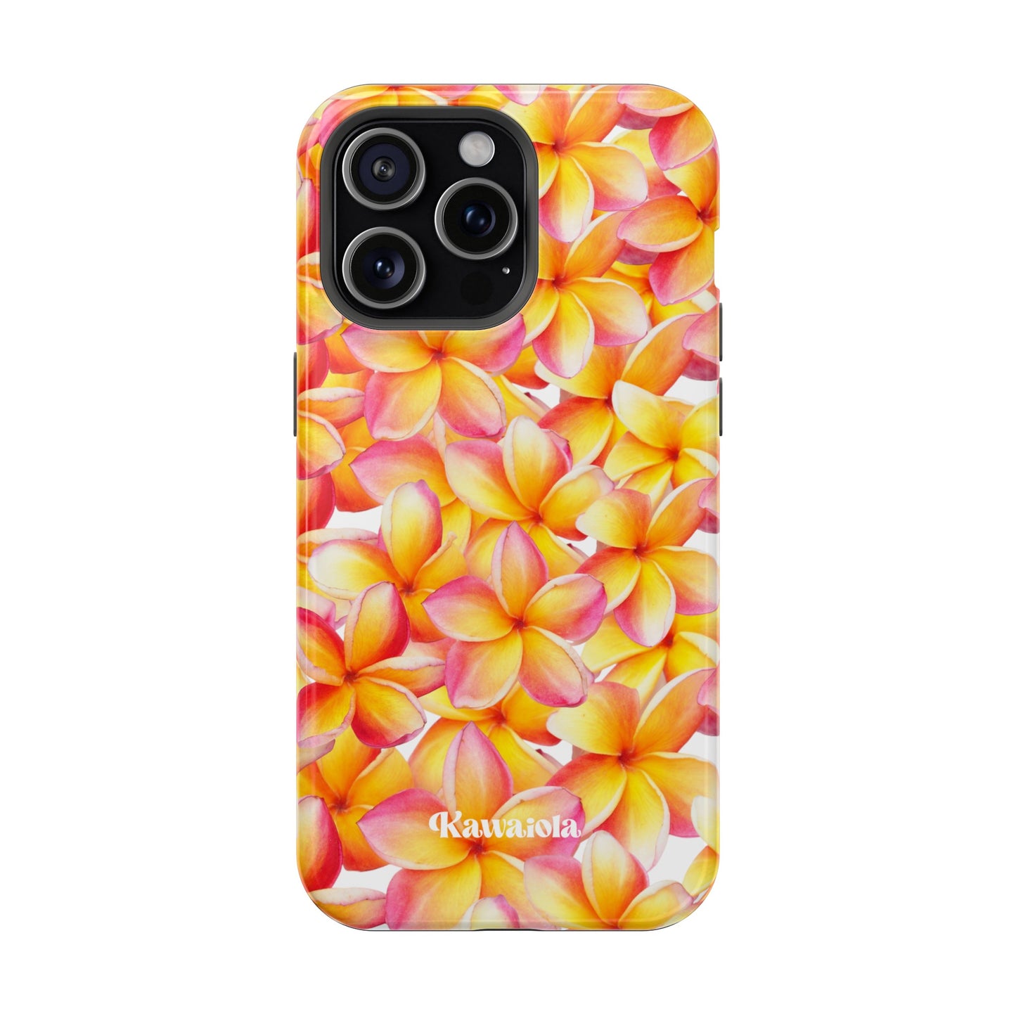 White Plumeria MagSafe Tough Phone Case