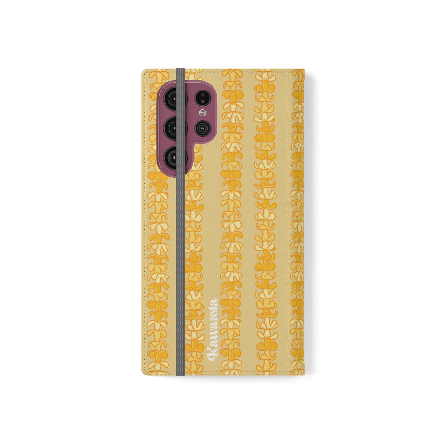 Golden Puakenikeni Lei Flip Case