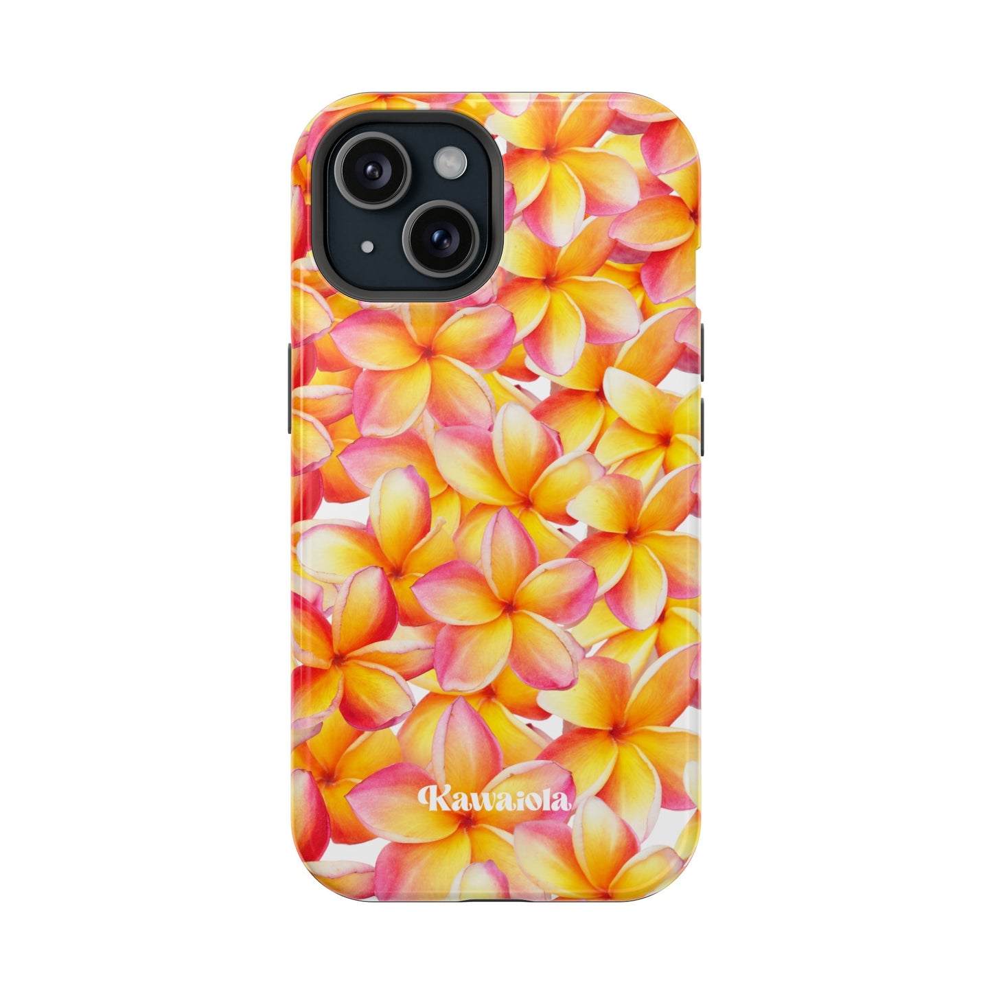 White Plumeria MagSafe Tough Phone Case