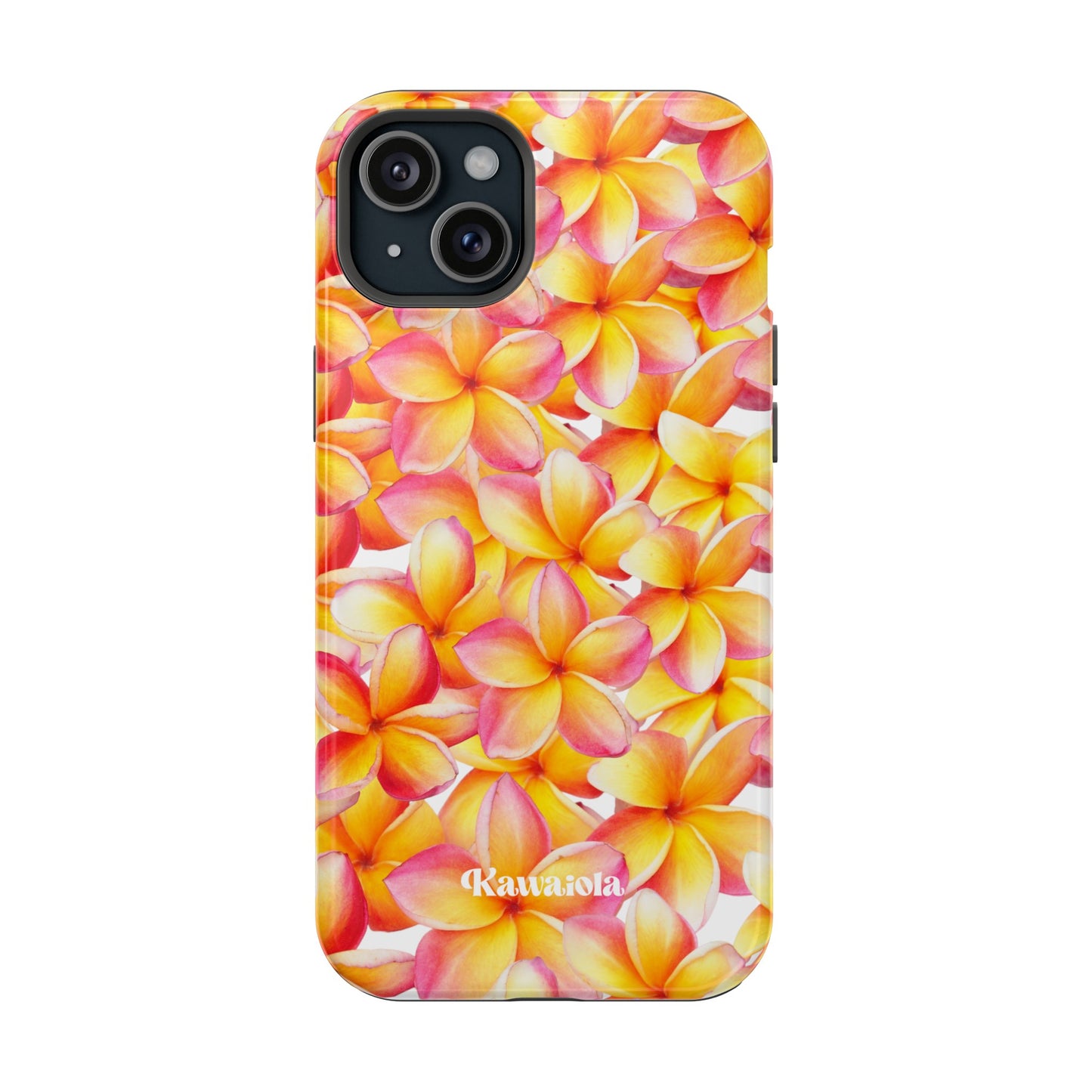 White Plumeria MagSafe Tough Phone Case