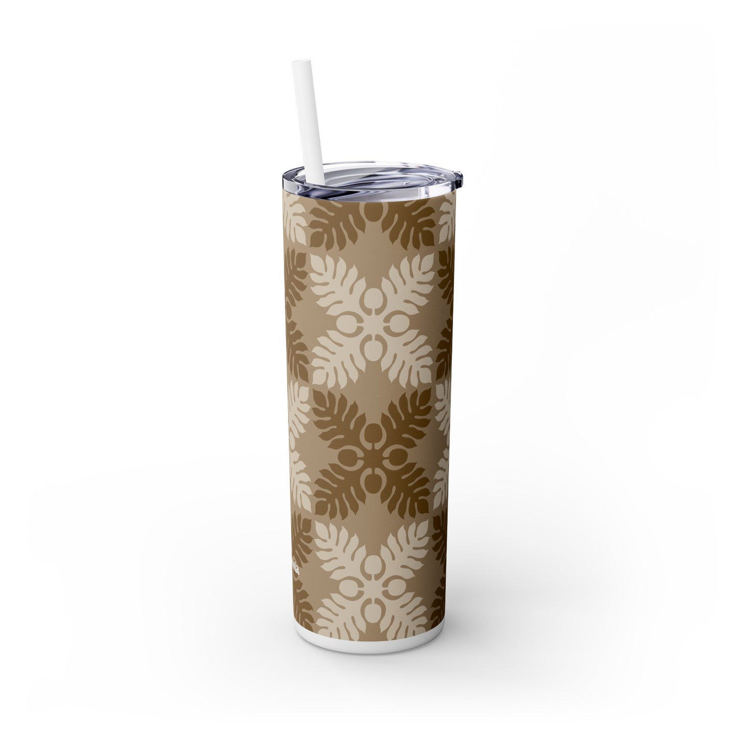 Ulu Quilt Pattern Skinny Tumbler with Straw, 20oz