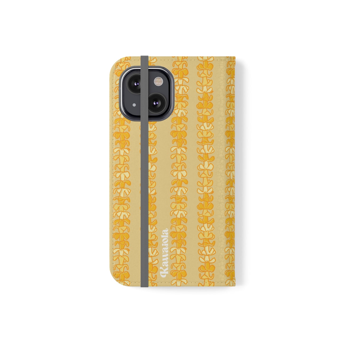 Golden Puakenikeni Lei Flip Case