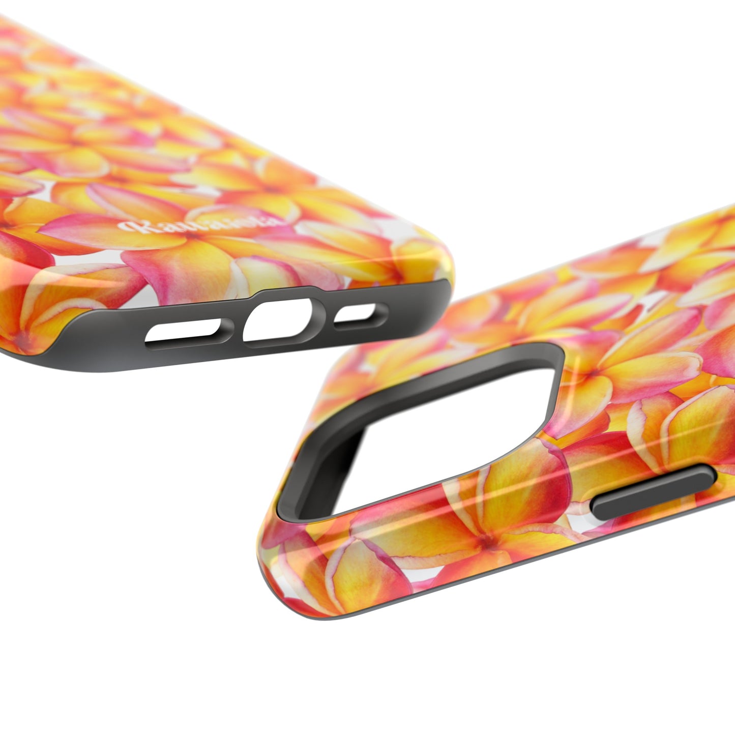 White Plumeria MagSafe Tough Phone Case