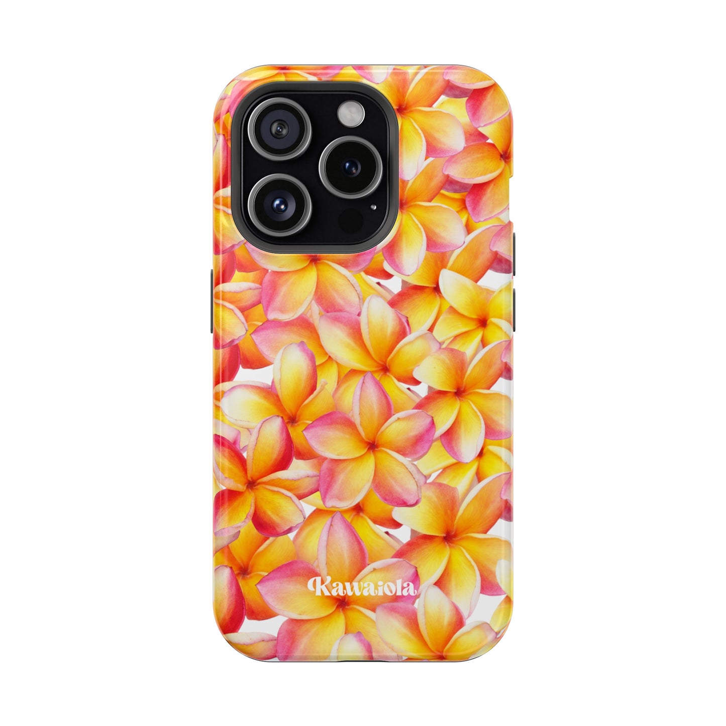 White Plumeria MagSafe Tough Phone Case