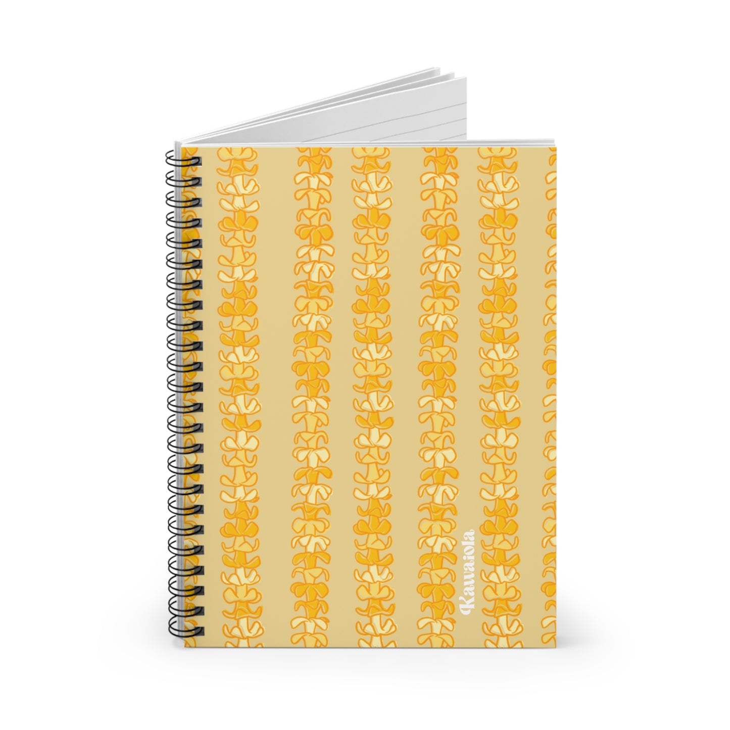 Golden Puakenikeni Spiral Notebook (Ruled Line)