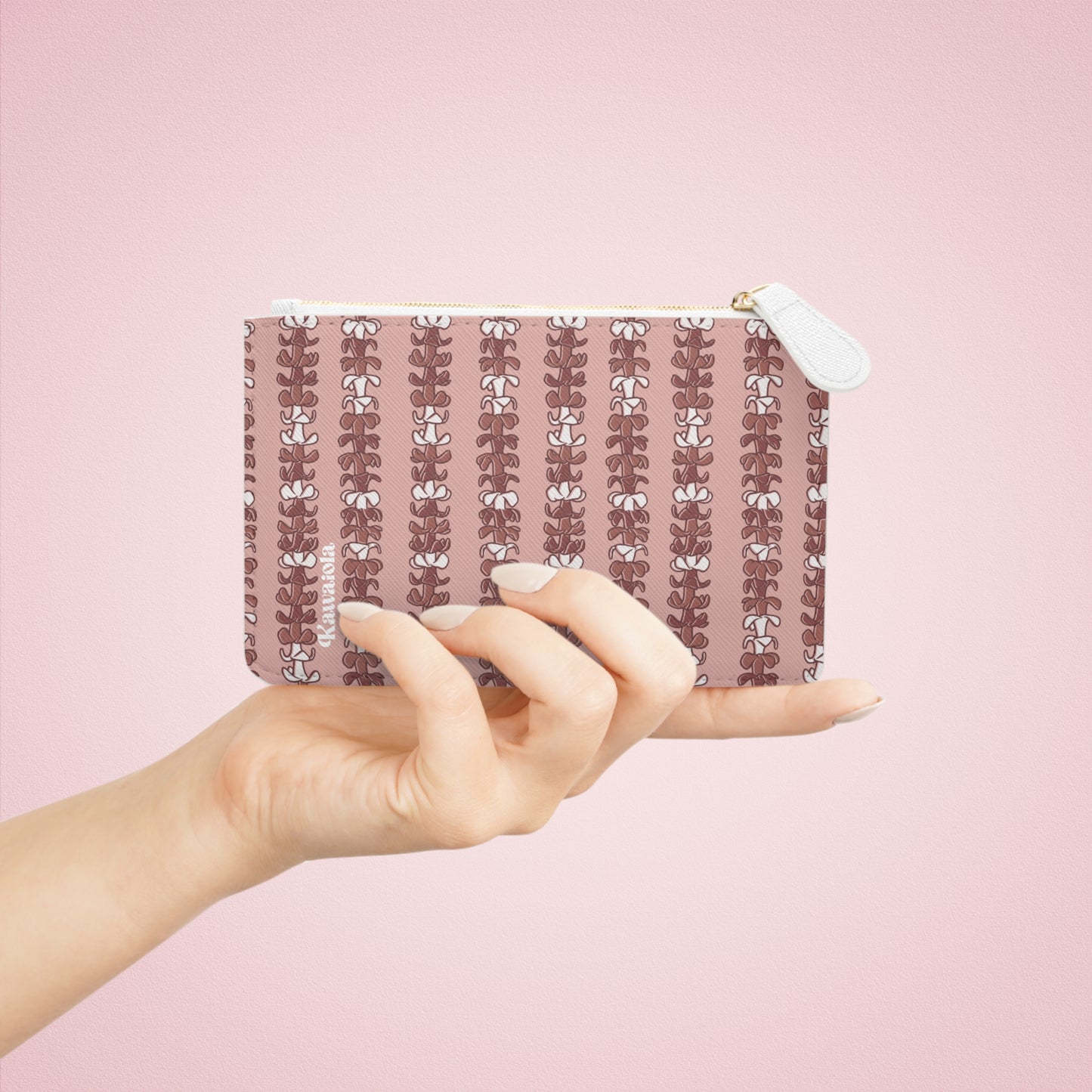 Mauve Puakenikeni Lei Mini Clutch