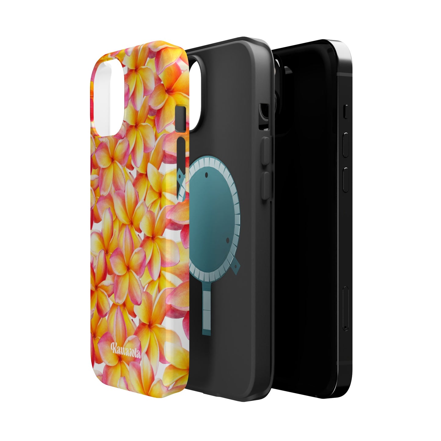 White Plumeria MagSafe Tough Phone Case