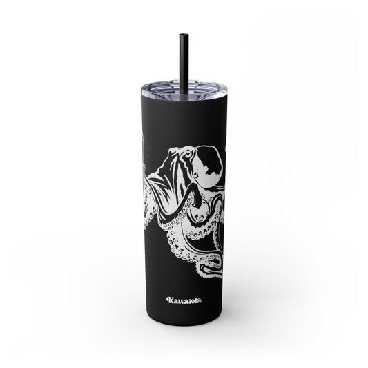 He'e Skinny Tumbler with Straw, 20oz