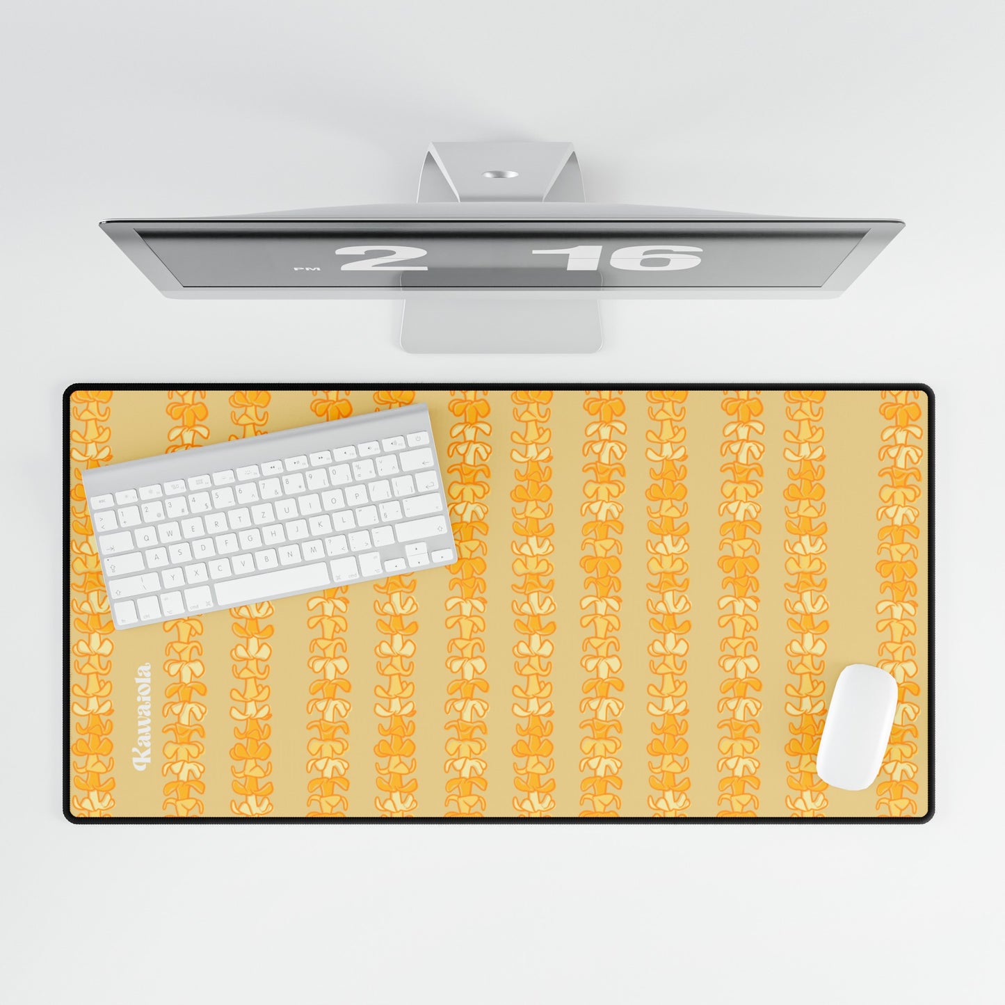 Golden Puakenikeni Desk Mat