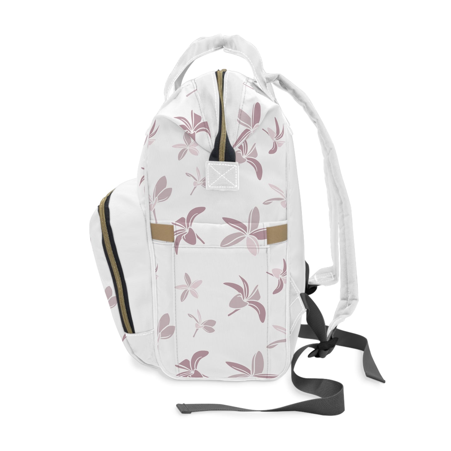 Plumeria Pattern Diaper Backpack