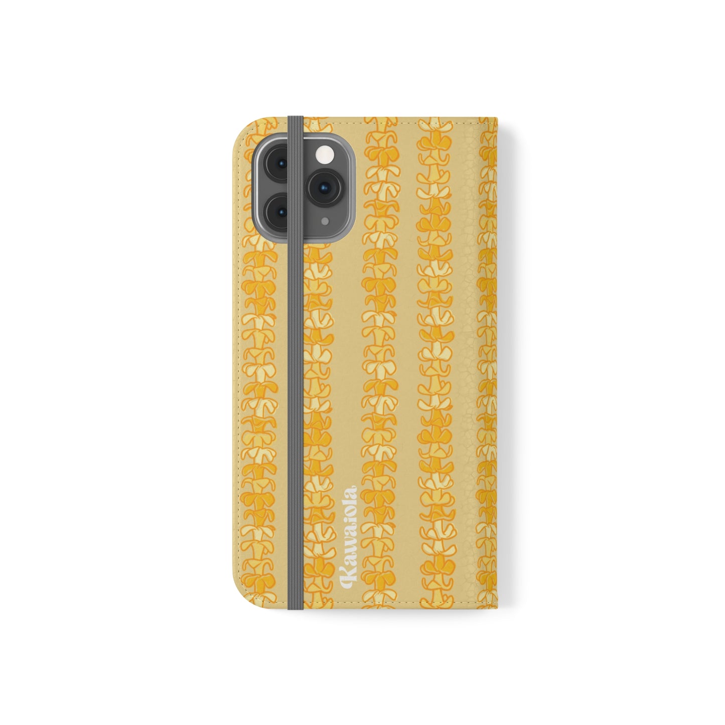 Golden Puakenikeni Lei Flip Case