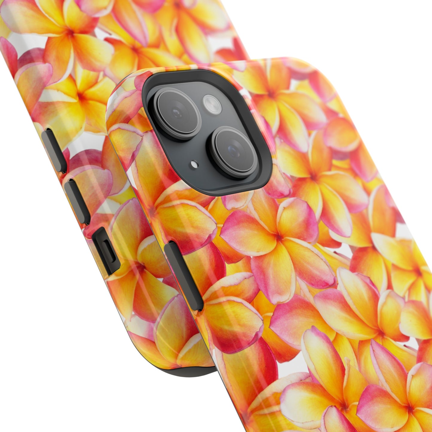 White Plumeria MagSafe Tough Phone Case