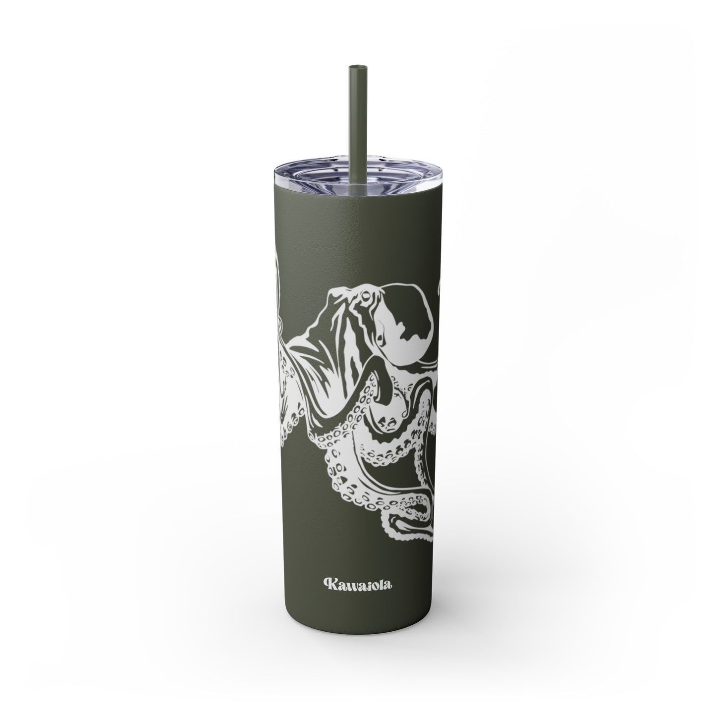 He'e Skinny Tumbler with Straw, 20oz