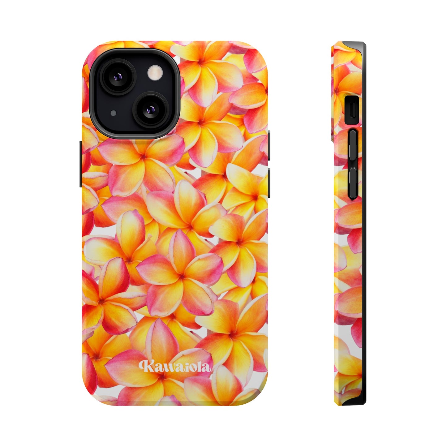 White Plumeria MagSafe Tough Phone Case