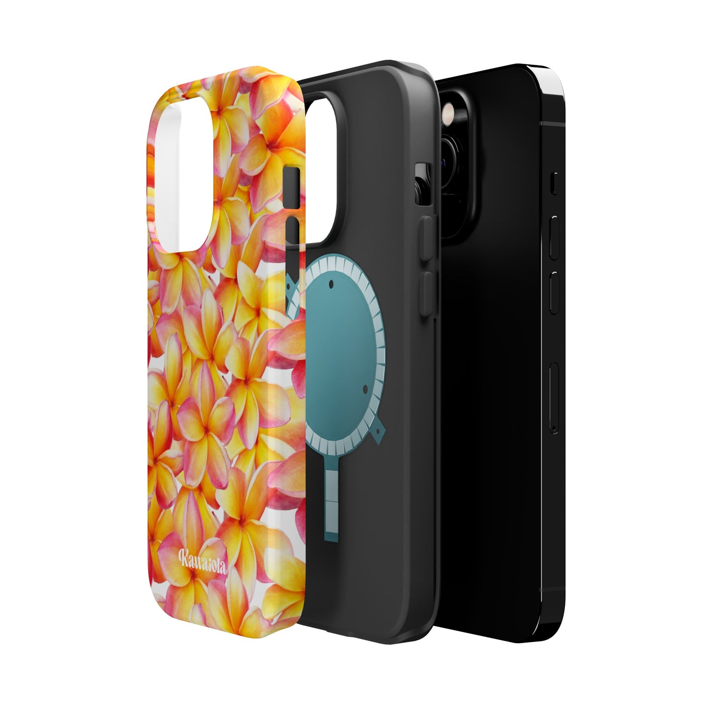 White Plumeria MagSafe Tough Phone Case