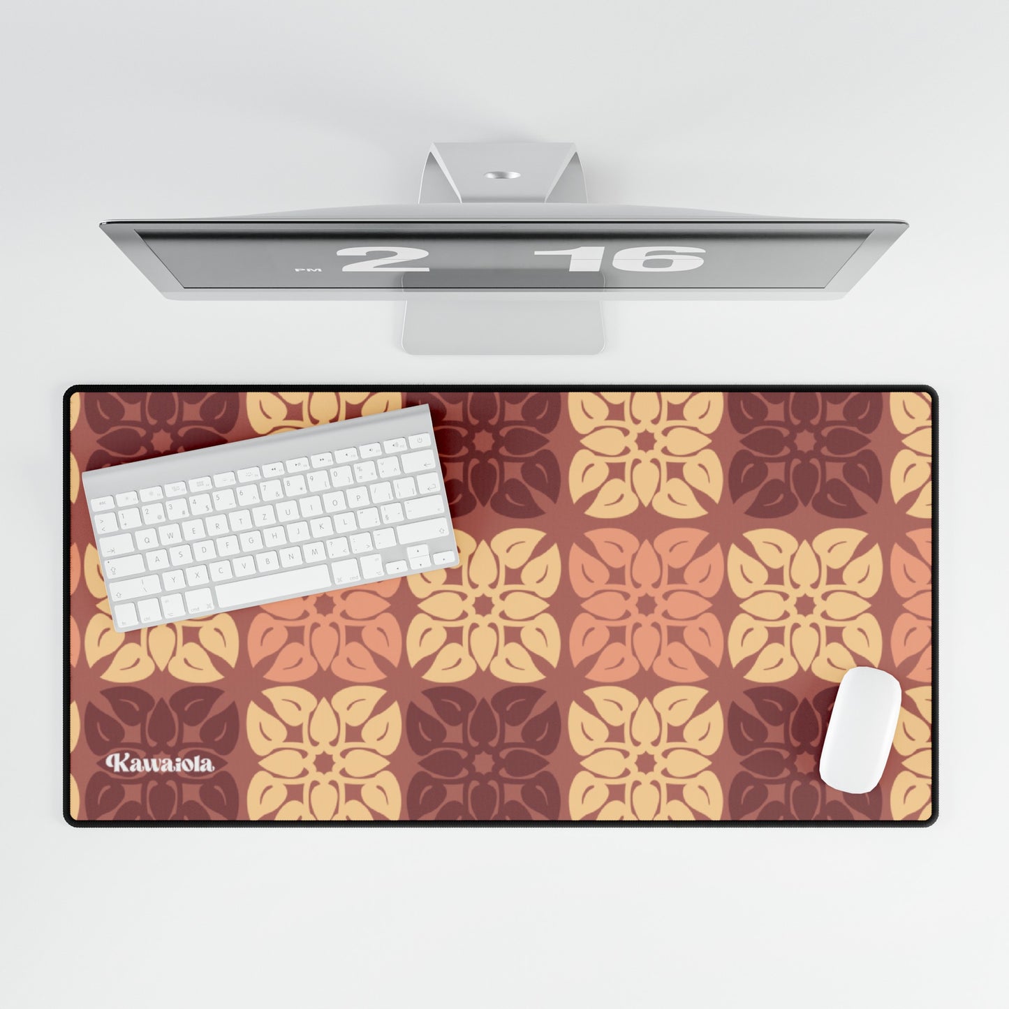 Anthirium Quilt Pattern Desk Mat