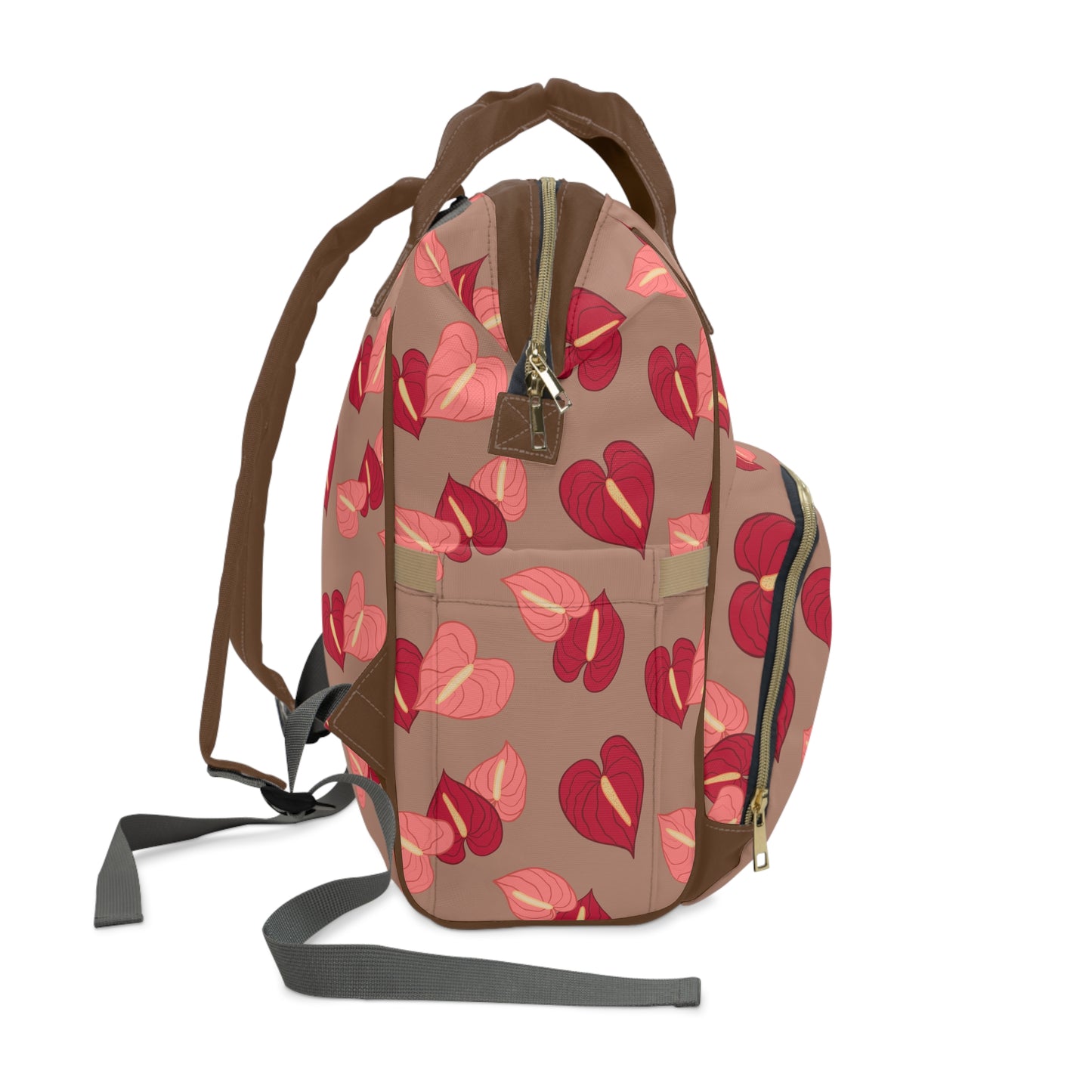 Anthrium (Red/Pink) Diaper Backpack