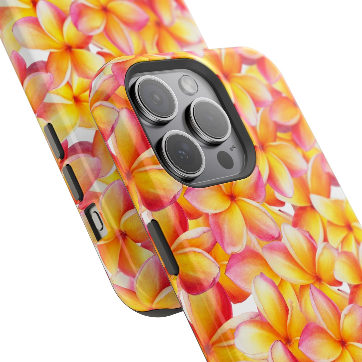 White Plumeria MagSafe Tough Phone Case