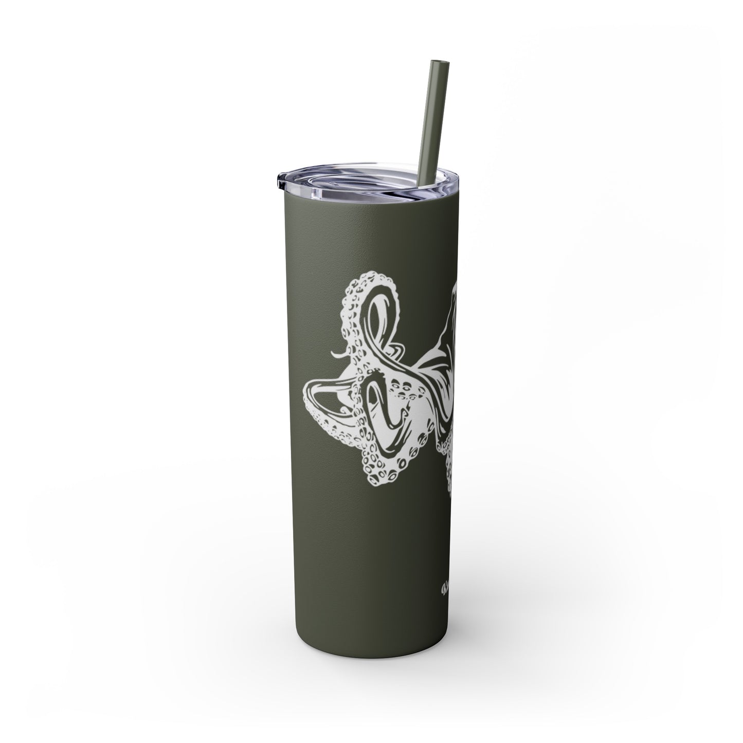 He'e Skinny Tumbler with Straw, 20oz