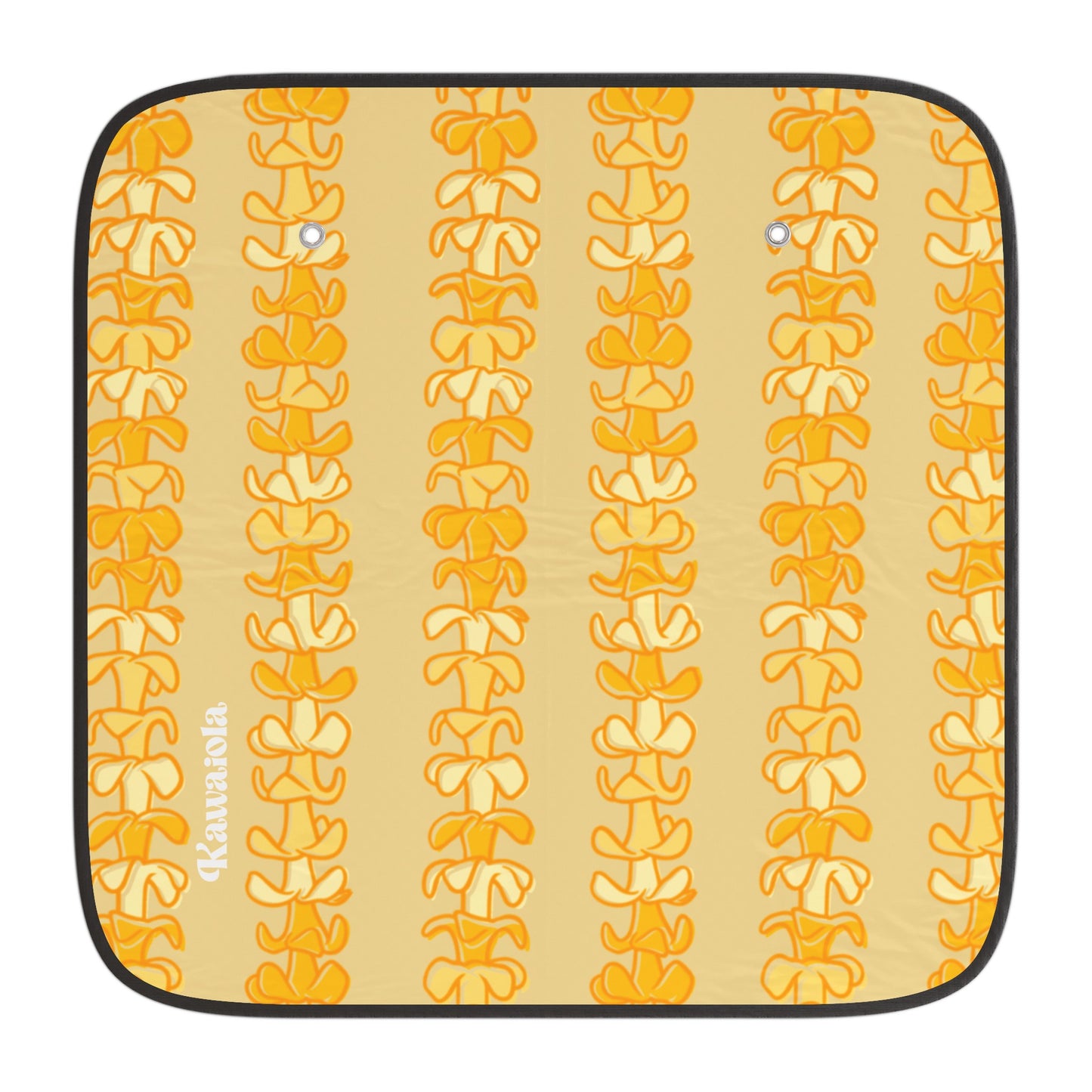 Golden Puakenkeni Lei Vehicle Sun Shade