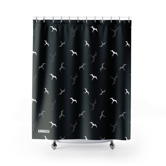 Midnight 'I'iwi Shower Curtain