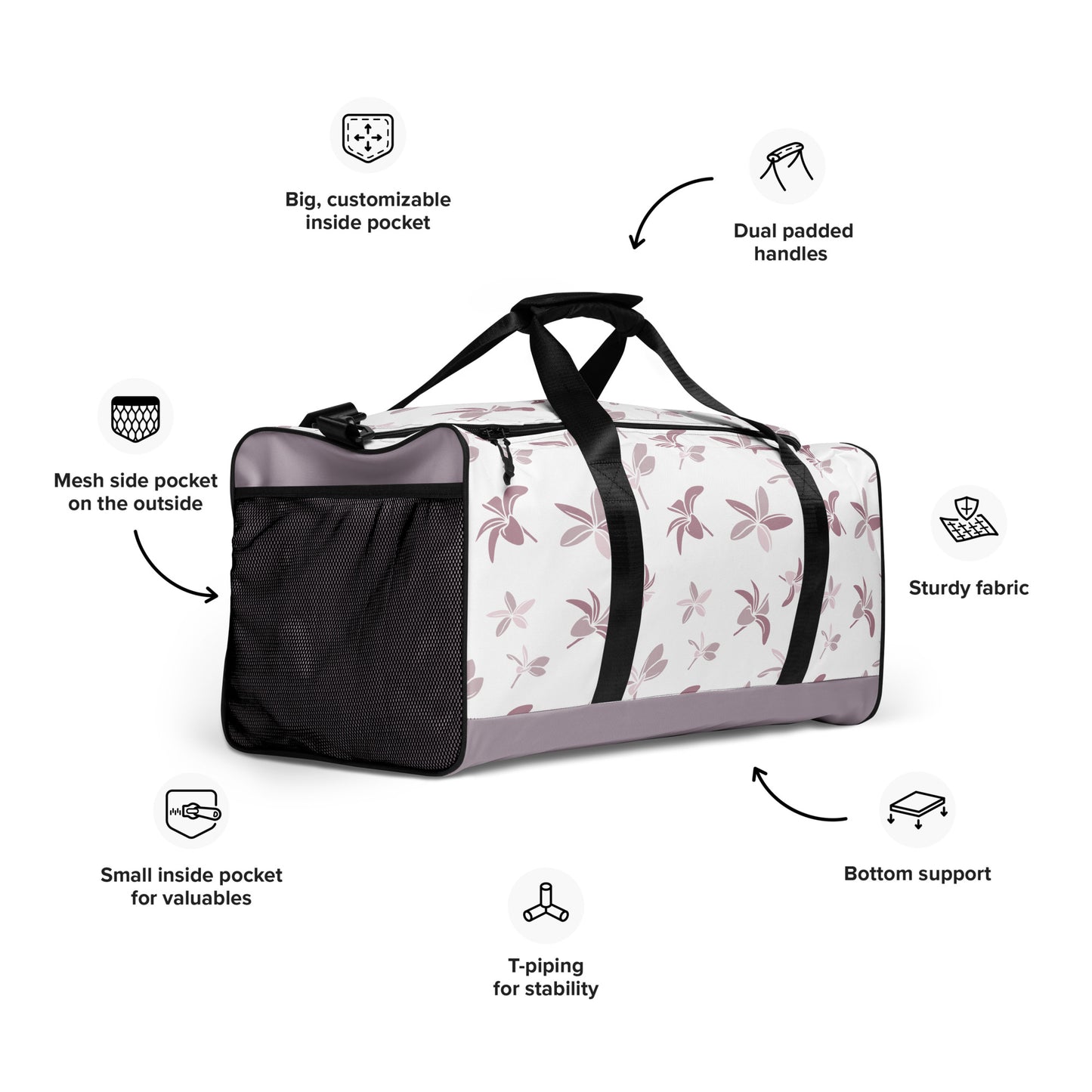 Plumeria Duffle bag