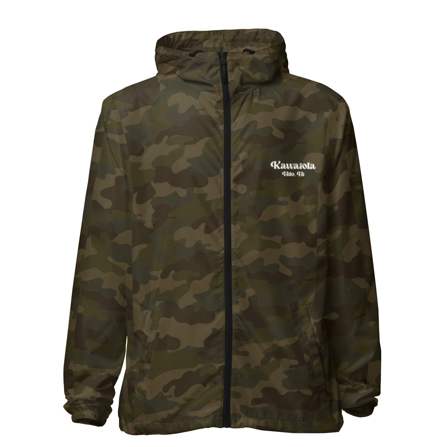 Kawaiola Camo Unisex Lightweight Zip Up Windbreaker